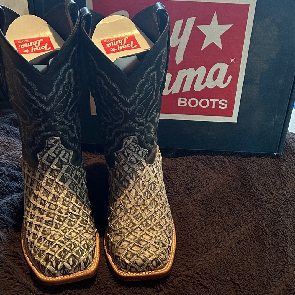 Tony Lama FISH exotic Western Boots size 9 1/2EE